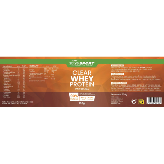 Clear Whey Protein Piña colada 250g...