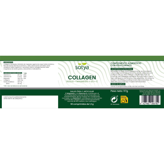 Colageno Silicio + Magnesio + D + C...