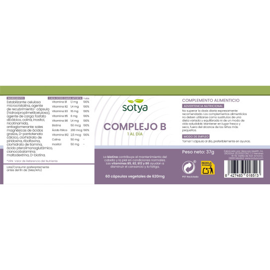 Complejo B - Vitamina B  600mg 60...