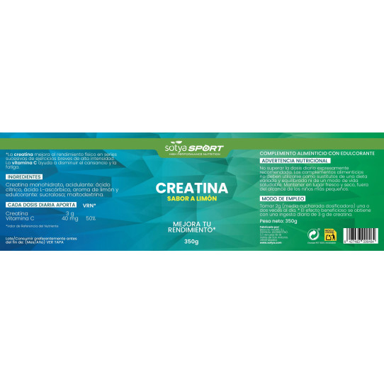 Creatina en polvo 350g Sotya