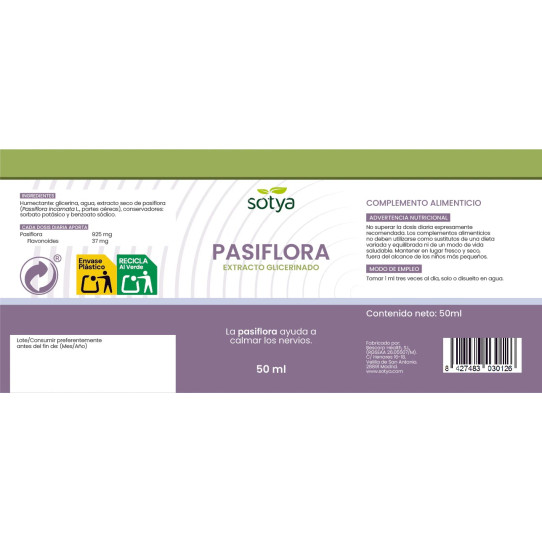 Extracto glicerinado de Pasiflora...