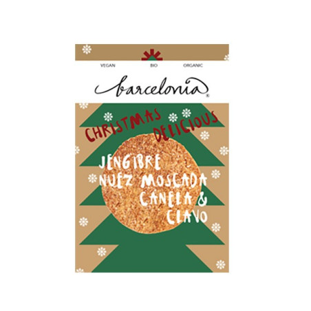 Cookies veganas jengibre, nuez moscada, canela y clavo (Navidad) 10x50g Bio Barcelonia