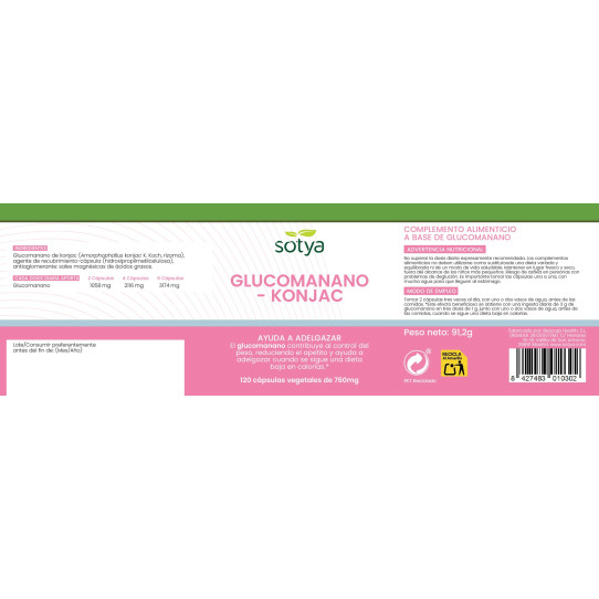 Glucomanano - konjac 760mg 120...