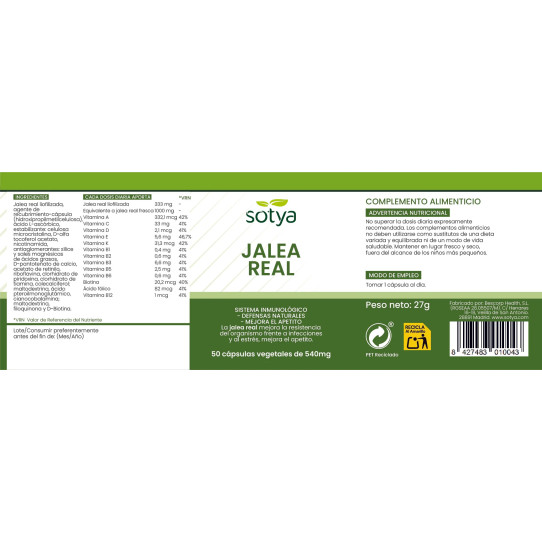Jalea real con vitaminas 540mg 50...