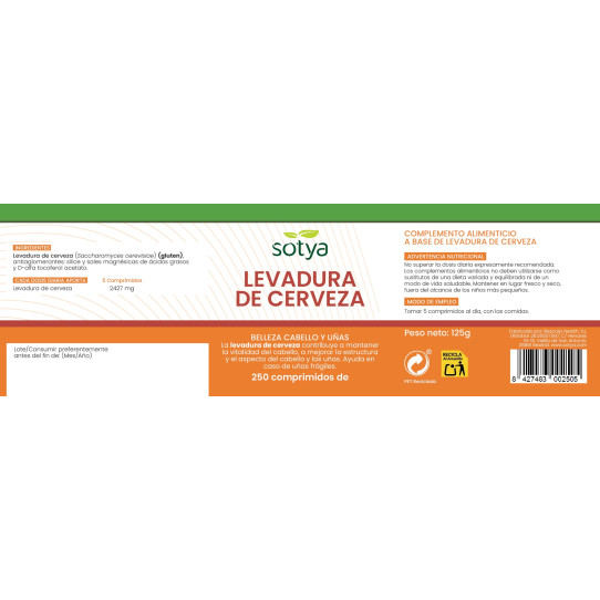 Levadura de cerveza 500mg 250...