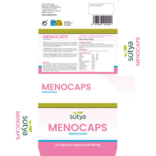 Menocaps 650mg 30 capsulas Sotya