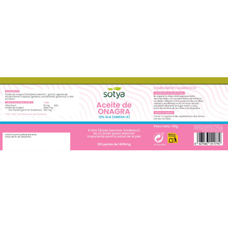 Onagra 1405mg 100 perlas Sotya