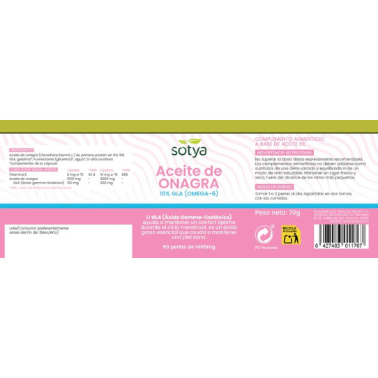 Onagra 1405mg 50 perlas Sotya