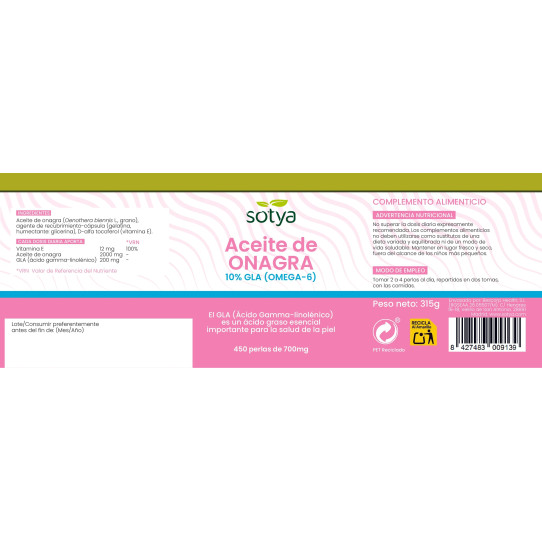 Onagra 700mg 450 perlas Sotya