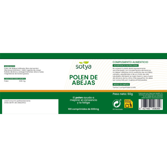 Polen 600 mg 100 comprimidos Sotya