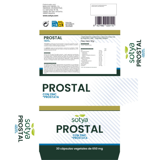 Prostal 650mg 30 capsulas Sotya