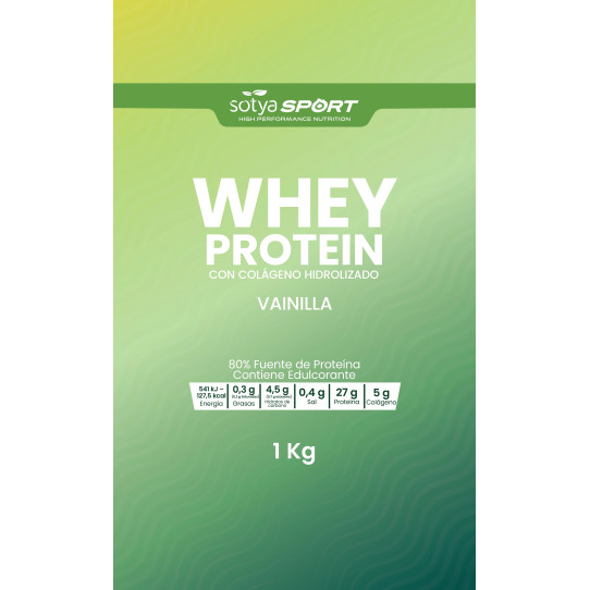 Proteina Whey de suero de leche vainilla Doypack 1 kg Sotya