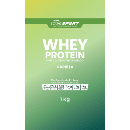 Proteina Whey de suero de leche vainilla Doypack 1 kg Sotya