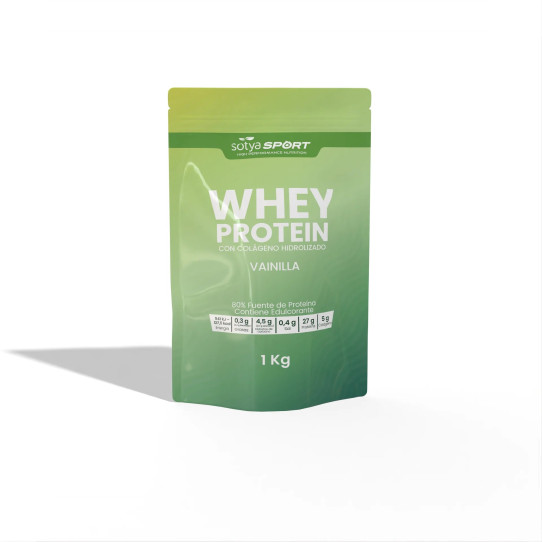 Proteina Whey de suero de leche vainilla Doypack 1 kg Sotya