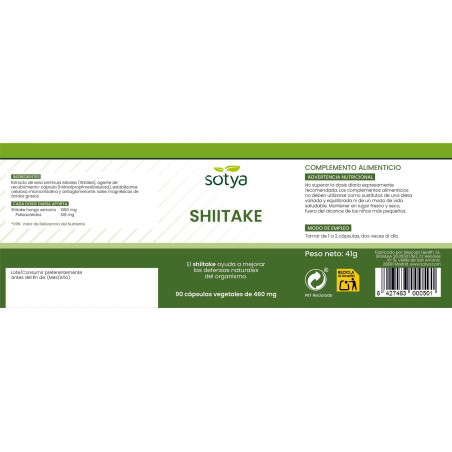 Shiitake 360 mg 90 cápsulas Sotya