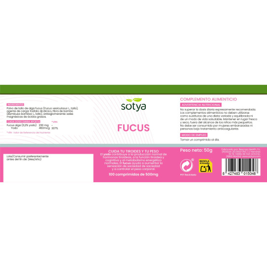 Fucus 500 mg 100 comprimidos Sotya