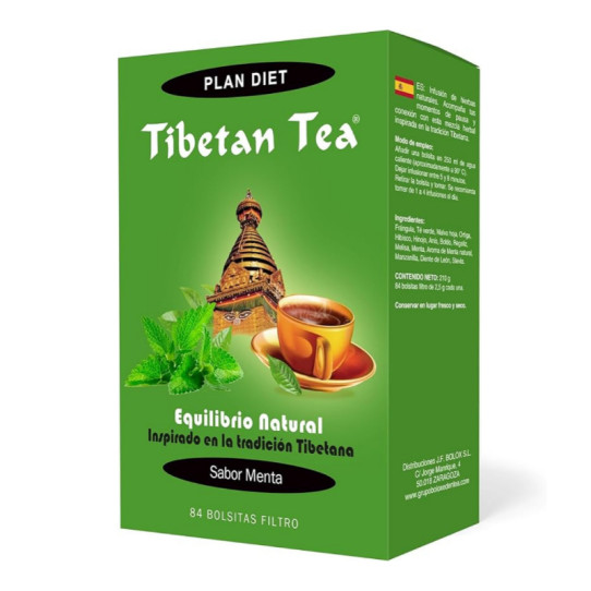 Te tibetano de menta 90 filtros...