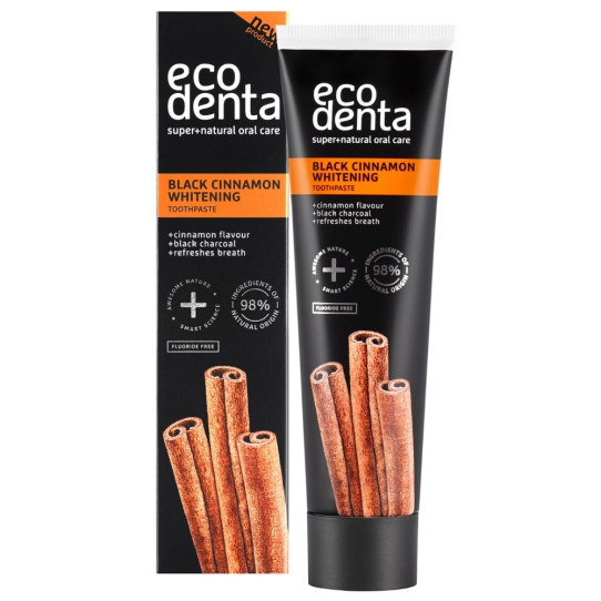 Pasta dental Negra Blanqueadora con canela 100ml EcoDenta