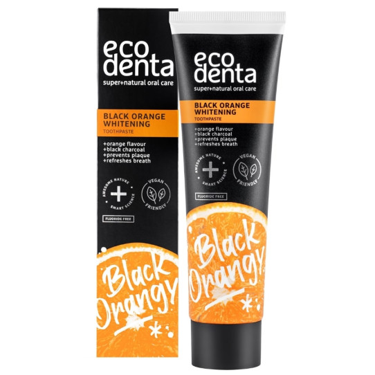 Pasta dental Negra Blanqueadora sabor naranja 100ml EcoDenta