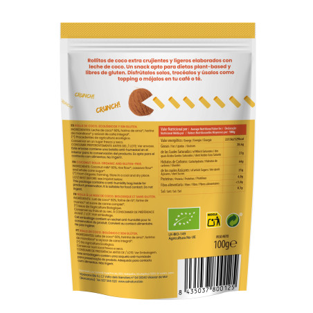 Rolls de Coco crujientes Bio 100g Sol Natural