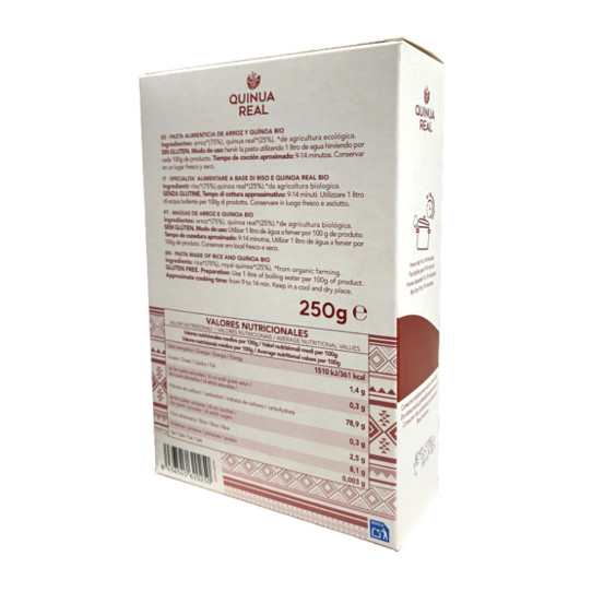 Penne de arroz y quinoa bio 250g Quinua Real