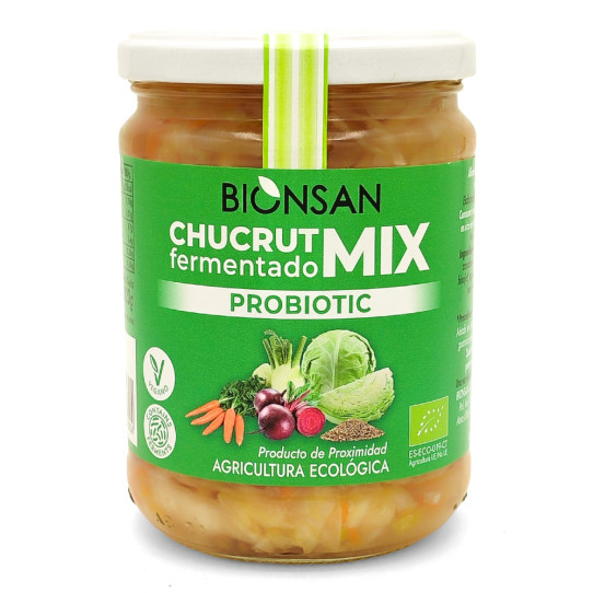 Chucrut Mix (fermentado probiotic) Bio tarro 420g Bionsan