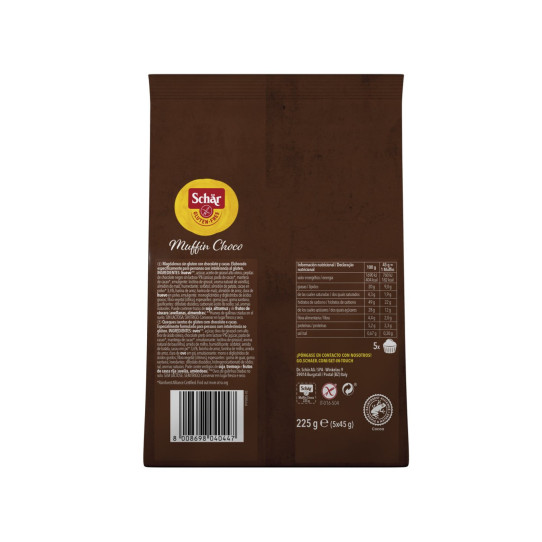 Muffin de chocolate 5x45g Schar