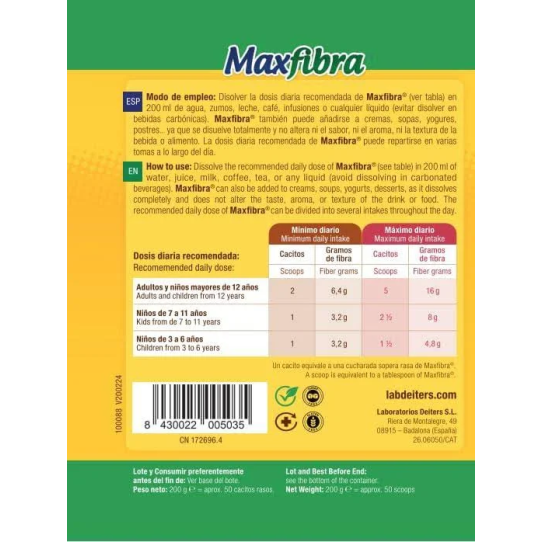 Maxfibra en polvo 200g Deiters