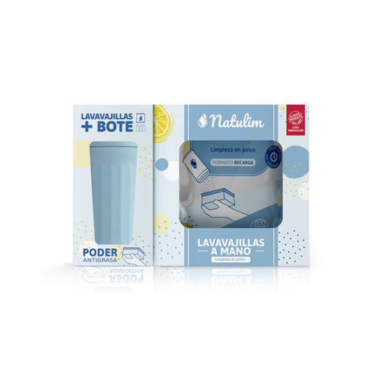 Pack Lavavajillas a mano polvo Ecocert 250g + Bote Natulim