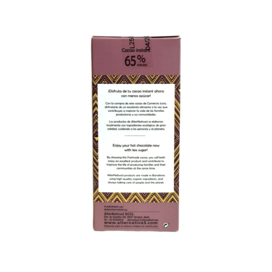 Cacao instantaneo 65% min S/G Bio 250 g Alternativa 3