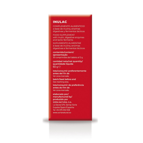 Inulac tablets 30 comp Soria Natural