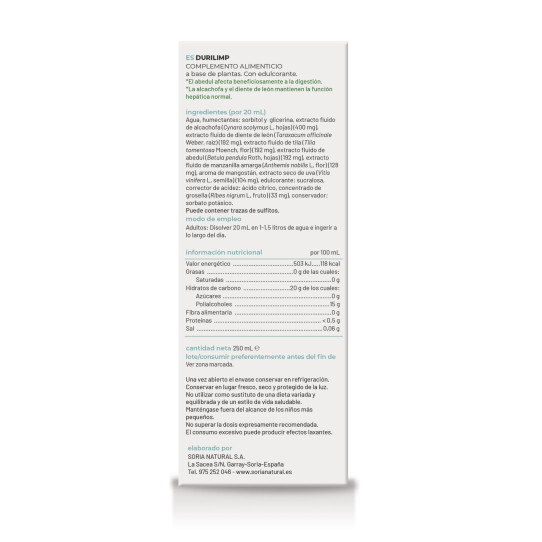 Durilimp 250ml Soria Natural