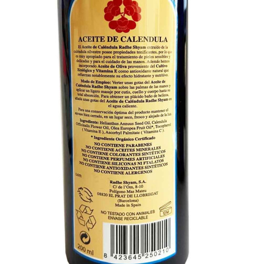 Aceite de Calendula 200 ml Radhe Shyam