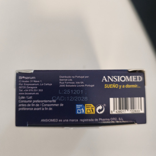 Ansiomed Sueño 30 comprimidos Bioserum