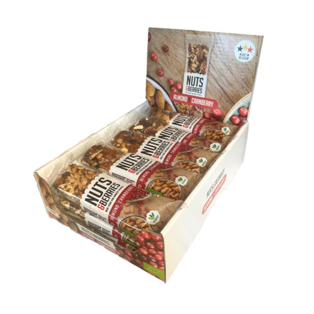 Barrita almendras y arandanos Bio 15x30g Nuts&Berries