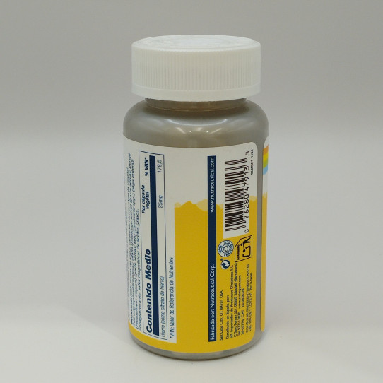 Iron 25mg 60 vcaps Solaray