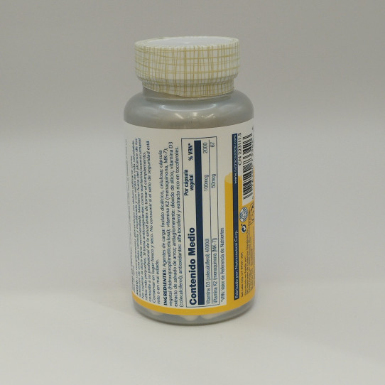 Vitamina D3 + K2 60vcaps Solaray