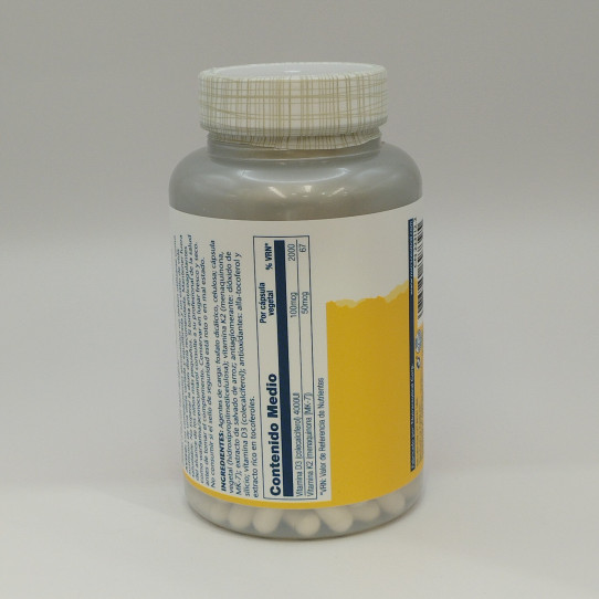 Vitamina D3 + K2 120vcaps Solaray