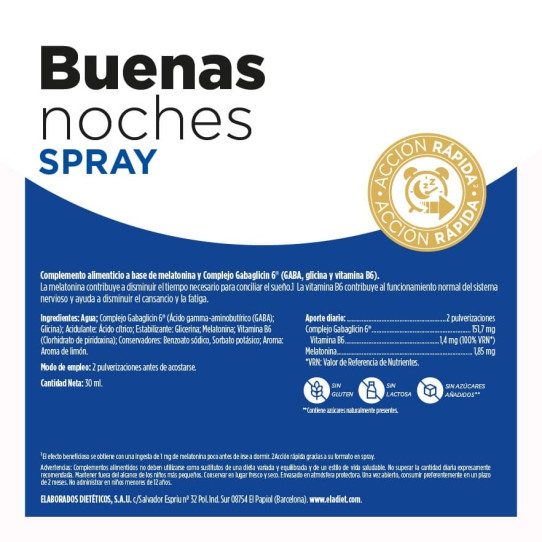 Buenas Noches Spray (via oral) 30ml Eladiet