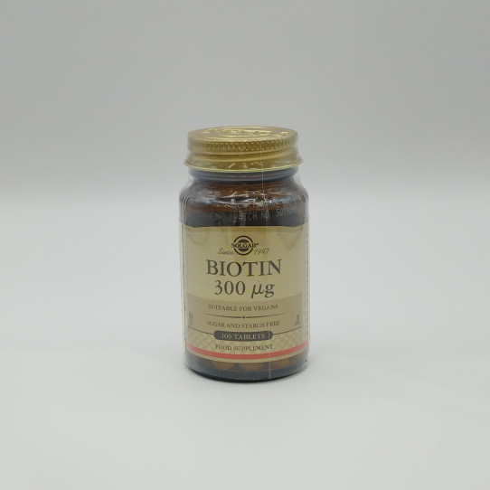 Biotina 300µg 100 comprimidos Solgar