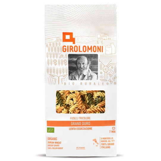 Fusilli tricolor de trigo Bio 500g Girolomoni
