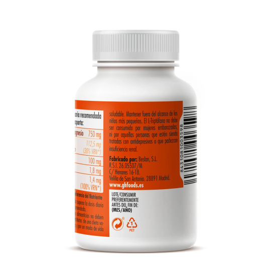 Melatonina Complex Magnesio+L-Triptofano+Vit. B6 550mg 60 caps GHF