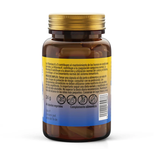 Vitamina D3 + K2 60 capsulas Plameca