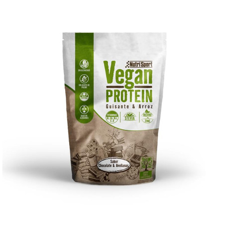 Proteina Vegana Chocolate y avellanas 468g NutriSport