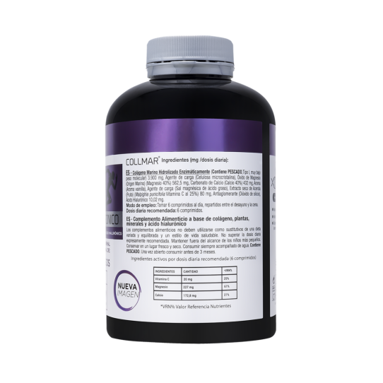 Collmar Colageno Marino Hidrolizado (magnesio + acido hialuronico) 180 comprimidos Drasanvi