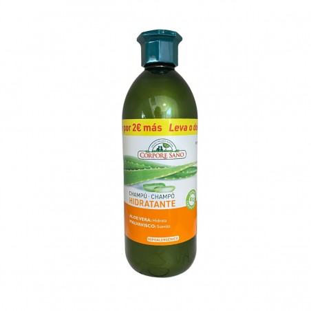 Champu Hidratante Aloe y Malvavisco 300ml+300ml Corpore Sano