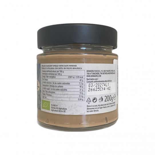 Crema blanca avellanas con menos azucar Bio 200g La Vida Vegan