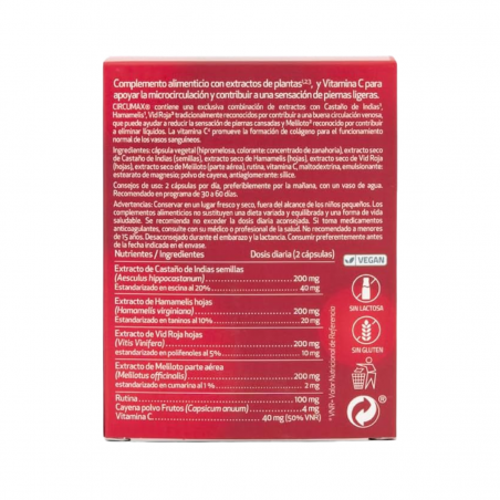 Circumax Piernas Ligeras 60 vegcaps Vaminter