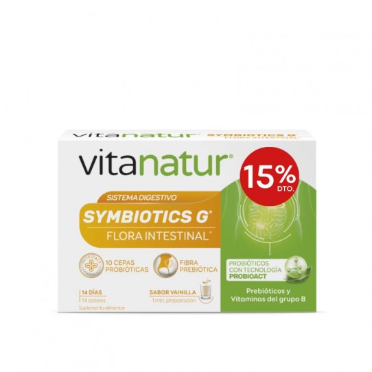 Simbiotics G 15% descuento 14 sobres...