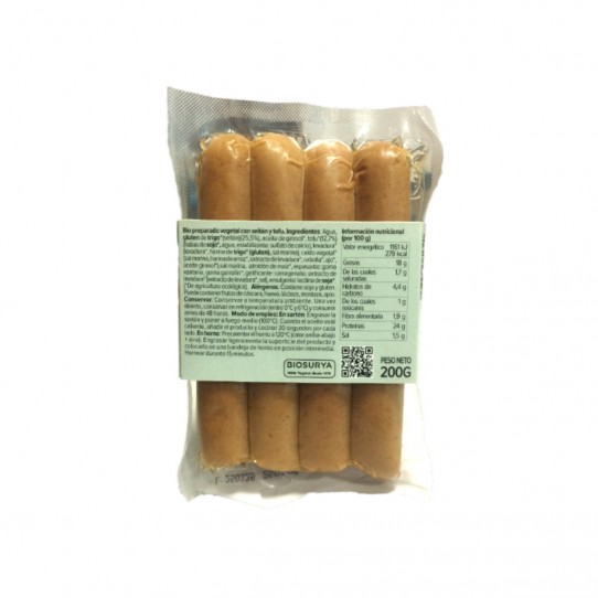 Salchicha Seitan Tofu Bio 200g AHIMSA